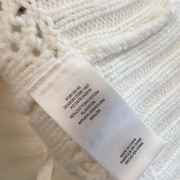 Splendid brand open knit crochet slouchy sweater medium classic preppy coastal - Picture 4 of 6